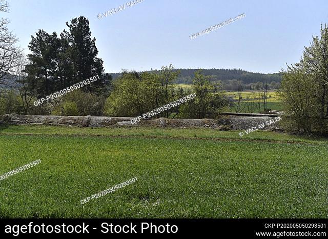 Remains of so-called Hitler motorway near Moravske Kninice in Brno region, Czech Republic, on the picture from April 28, 2020