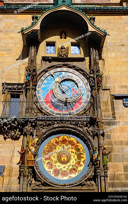 Astronomical Clock at Old Town Square in Prague, Czech Republic