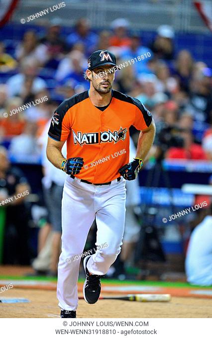 MLB All-Star Legends and Celebrity Softball at Marlins Park in Miami, Florida Featuring: William Levy Where: Miami, Florida