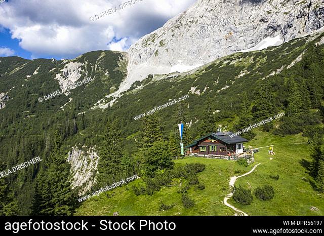 Hochland Hut in the Karwendel, Bavaria, Germany