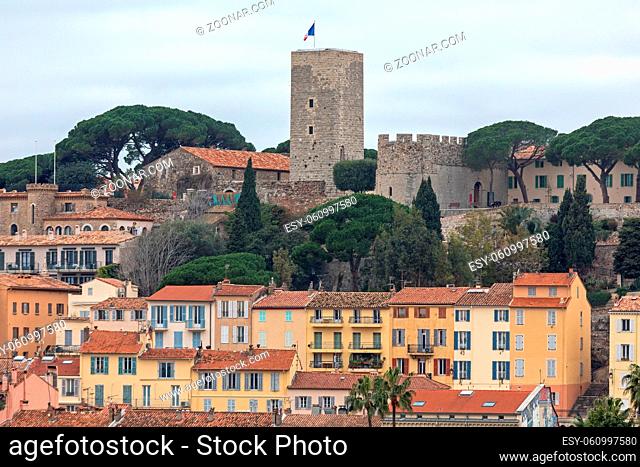 Fortification Castle Tower in Cannes France