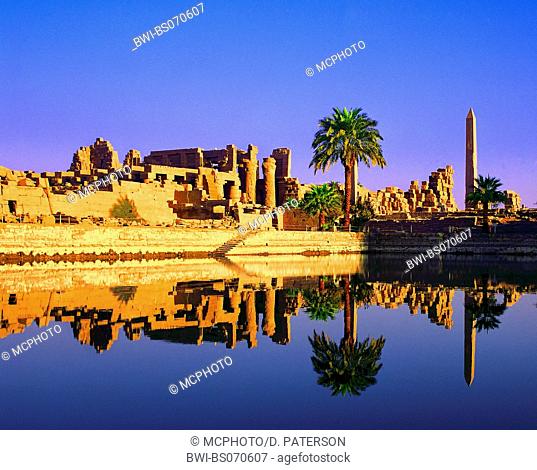 holy lake at Karnak temple in Luxor, Egypt, Luxor