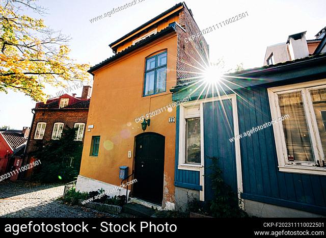 Damstredet Street with wooden houses from the wake of the 19th century in Oslo, Norway, September 30, 2023. (CTK Photo/Jiri Vatka)