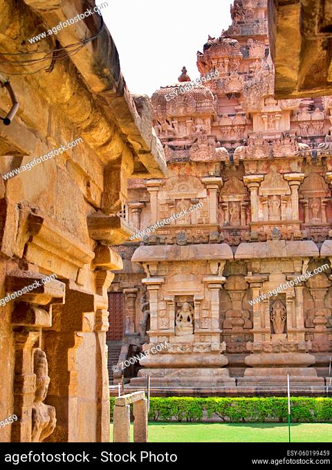 Detail, Brihadishwara temple, Tamil Nadu, southern India. High quality photo