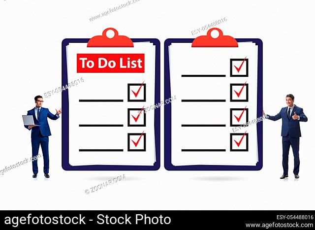 The concept of to do list with businessman