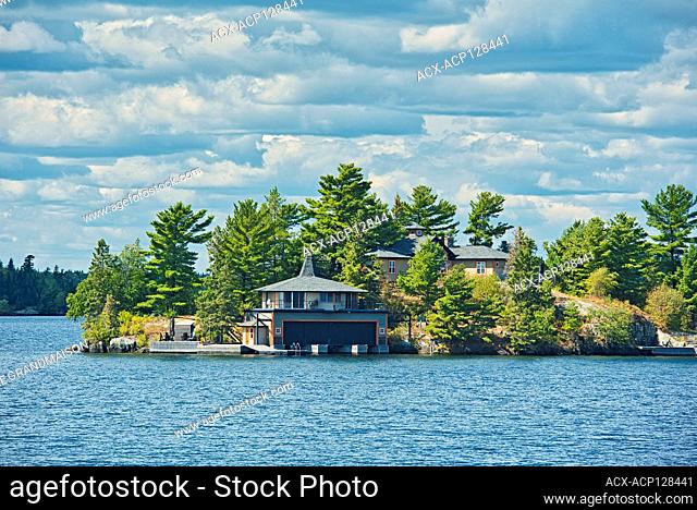 Cotttage and boathouse on Lake of the Woods Kenora Ontario Canada