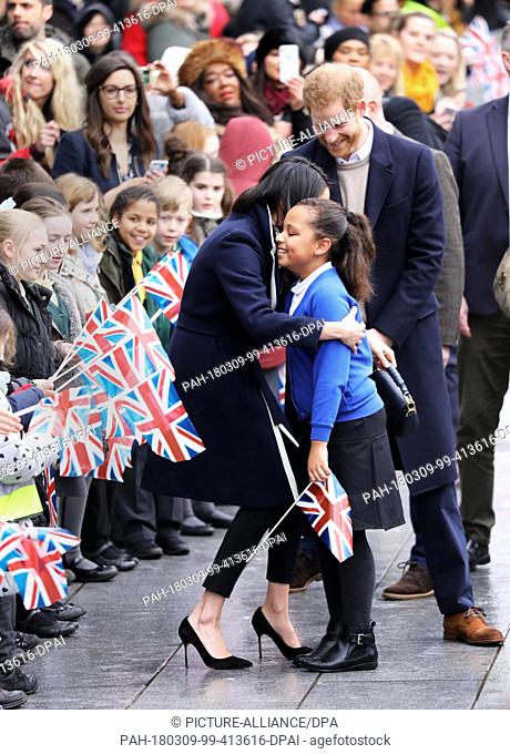 Prince Harry and Ms. Meghan Markle arrive at Millennium Point in Birminham, on March 8, 2018, to attend an event to celebrate International Women's Day Photo:...
