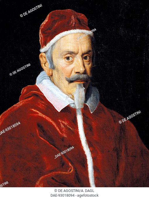 Portrait of Pope Alexander VII (Siena, 1599-Rome, 1667)), painting by Giovanni Battista Gaulli, known as Baciccio (1639-1709)