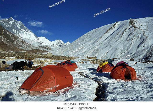 Campsite at Dingboche, Everest Region, Nepal, Asia