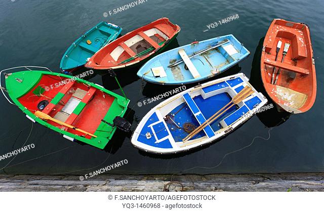 Boats in port, Castro Urdiales, Cantabria, Spain