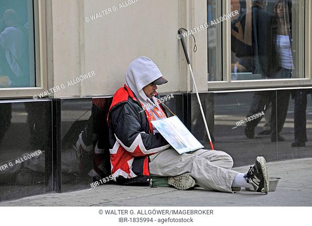 Beggar, Manhattan, New York City, USA