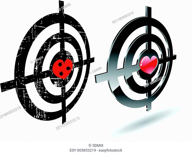 the abstract vector grunge target set