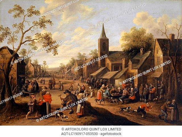 Farm fair, oil on oak wood, 51 x 74 cm, monogrammed lower middle: JC., DS., [ligated] f, Joost Cornelisz. Droochsloot, Utrecht? 1586–1666 Utrecht