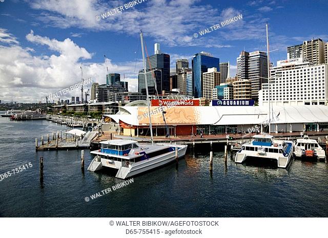 Australia - New South Wales (NSW) - Sydney: city skyline from Darling Harbour