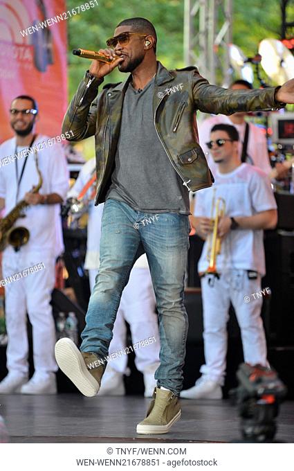 Usher performs live in concert on NBC's 'Today' show as part of their Toyota Summer Concert Series Where: New York City, New York