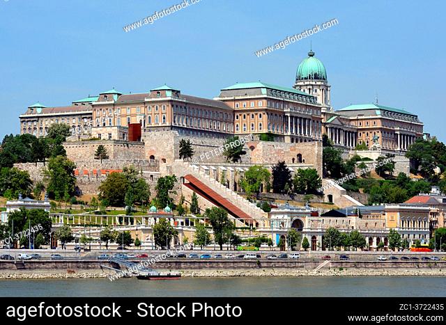 Royal palace and historic buildings in Buda part of Budapest - Hungary