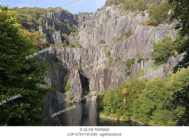 Vivian Slate Quarry, part of the Dinorwig Slate Quarry, the second largest in the world. Vivian Slate Quarry was last worked in 1958 and has since filled with...