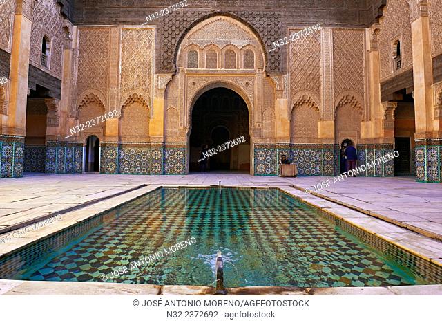 Madrassa Ali Ben Youssef , Marrakech, UNESCO World Heritage Site, Ali Ben Youssef Medersa , Morocco, Maghreb, North Africa