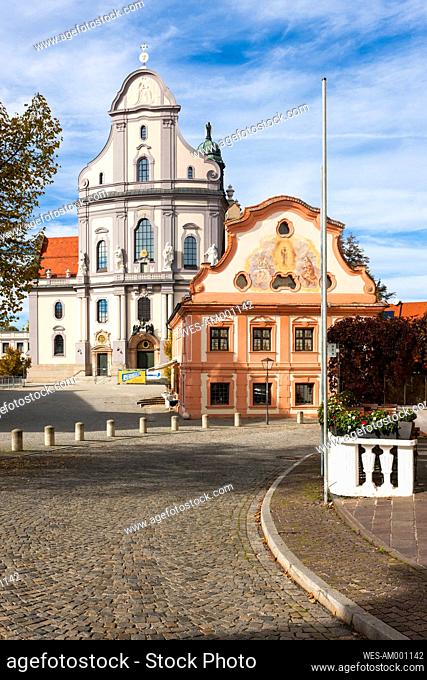 Germany, Bavaria, Upper Bavaria, Altoetting, pilgrimage church St. Anna and former Franciscan house