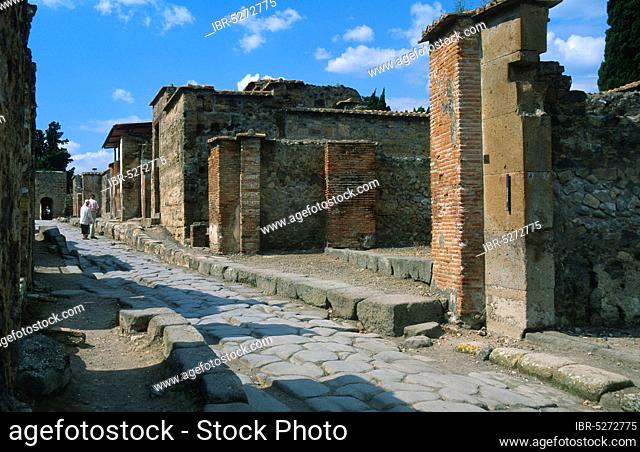 Via della Tombe, Tomb Road, excavation site Site, Pompeii, Italy, Europe