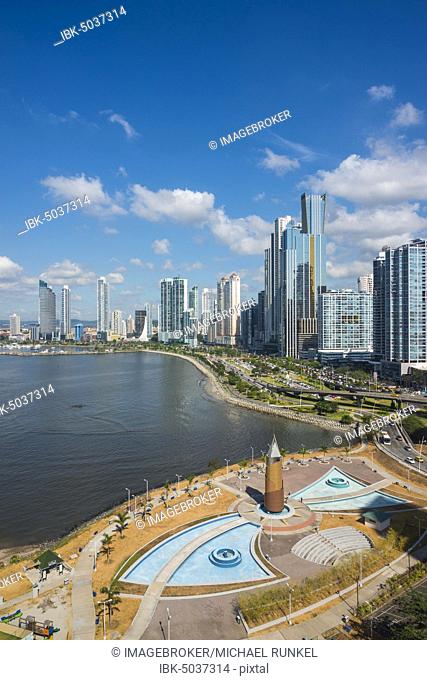 The skyline of Panama City, Panama, Central America