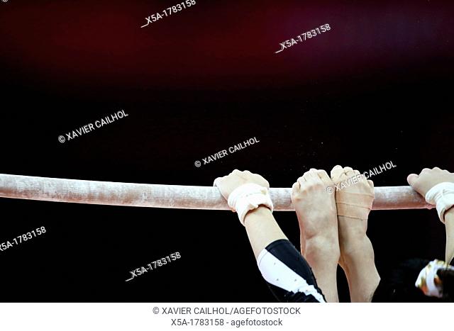 06 08 2012 Olympic Games, London, England, Gymnastics, Asymmetric bars