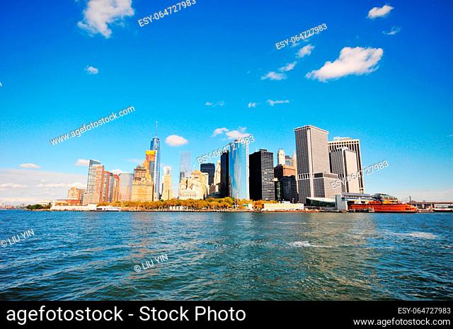 Panoramic photo of Manhattan, New York City, USA