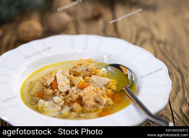 Traditional Christmas food in Czech Republic - fish soup
