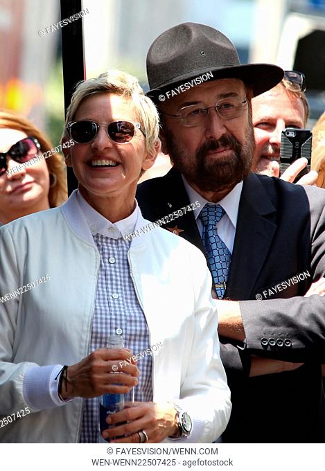 Melissa McCarthy recieves a star on the Hollywood Walk of Fame Featuring: Ellen DeGeneres, Shotgun Tom Kelly Where: Hollywood, California