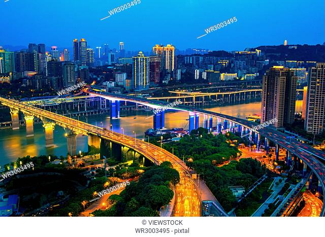 Night view of Chongqing City, China