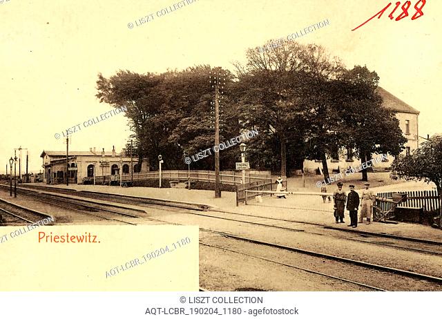 Bahnhof Priestewitz, Level crossings in Saxony, Bicycles in Germany, 1899, Landkreis Meißen, Priestewitz, Bahnhof