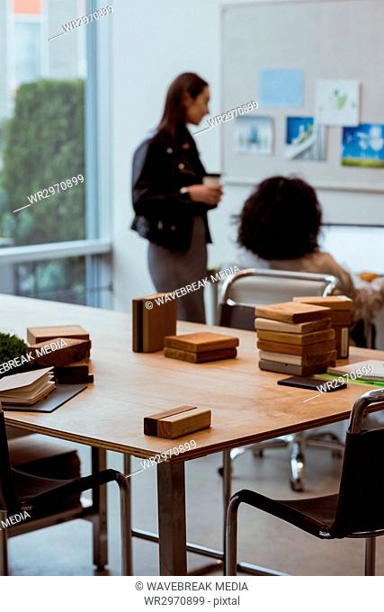 Wooden slabs arranged on a table