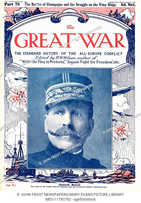 1915 The Great War front page General Auguste Yvon Edmond Dubail