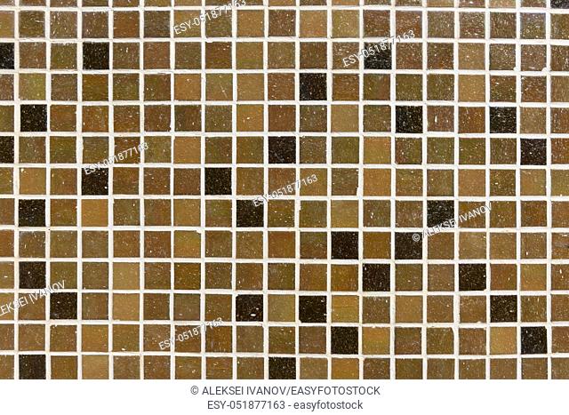 Background - mosaic tiles in shades of brown tones