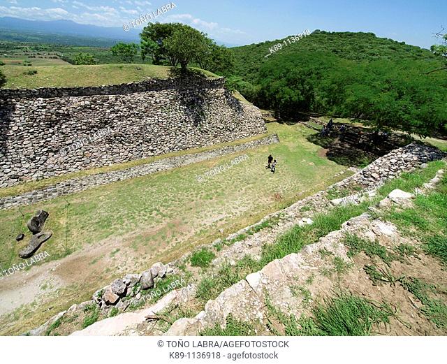 Juego de Pelota Oeste. Xochicalco archaelogical site. Mexico