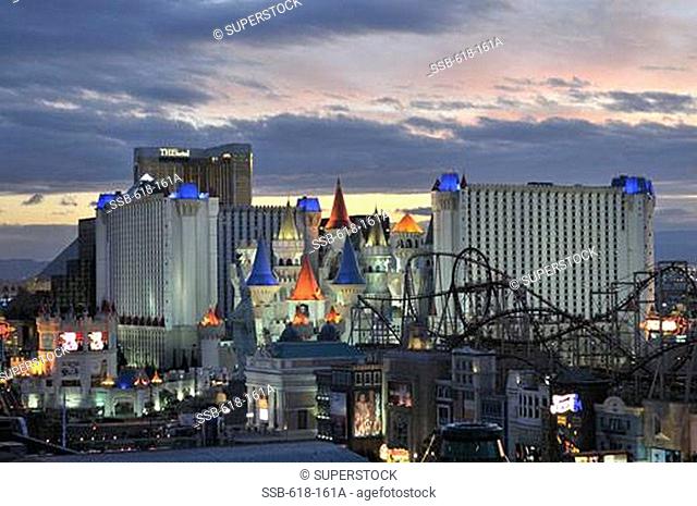 Hotel in a city, Excalibur Hotel And Casino, Las Vegas, Nevada, USA