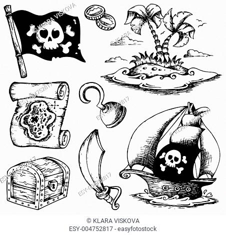 Drawings with pirate theme 1