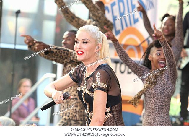 Gwen Stefani Performs On NBC's ""Today"" Sh Featuring: Gwen Stefani Where: New York, New York, United States When: 15 Jul 2016 Credit: Macguyver/WENN