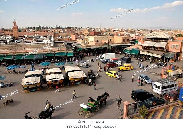 Djemaa el Fna - zentraler Marktplatz in Marrakesch