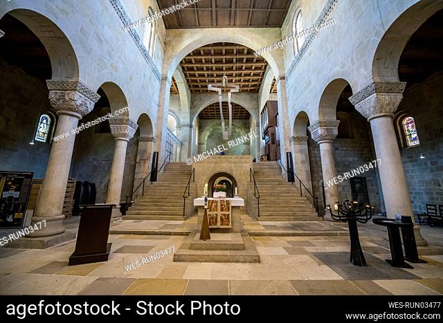 Germany, Saxony-Anhalt, Quedlinburg, Interior of Church of Saint Servatius