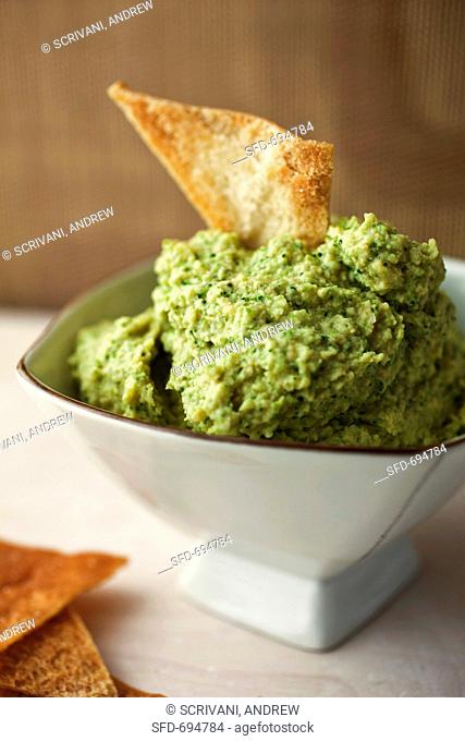 Bowl of Guacamole with Chips