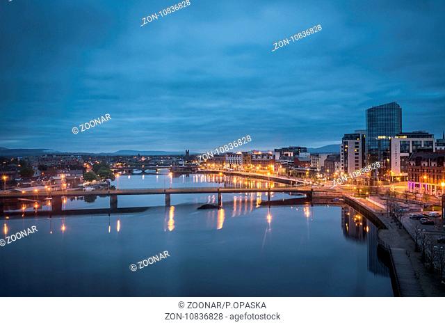 Blue hour in Limerick city
