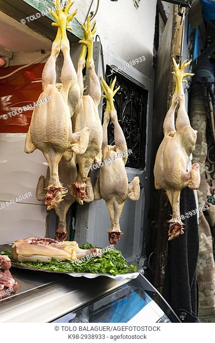 pollos a la venta, Medina, Tetouan, world heritage, Morocco, Northern Africa
