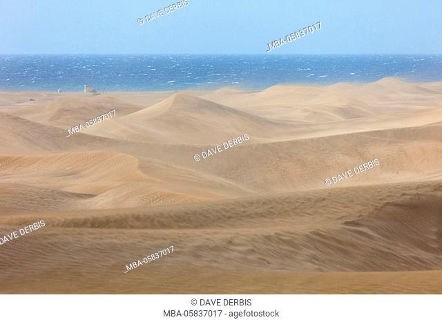 Dune, Maspalomas, Playa del Ingles, blue heaven, Gran Canaria, Spain
