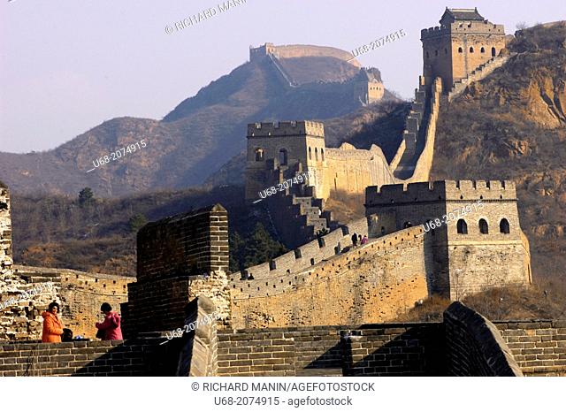 China, Hebei, China Great Wall from Jinshanling, built in 1570 in the Ming Dynasty, listed as World Heritage by UNESCO