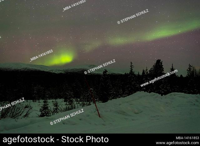 northern lights, aurora borealis, pallastunturi, lapland, finland