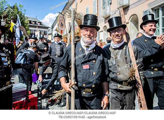 Chimney sweeps International parade in Santa Maria Maggiore ( Piedmont) ITALY-01-09-2019