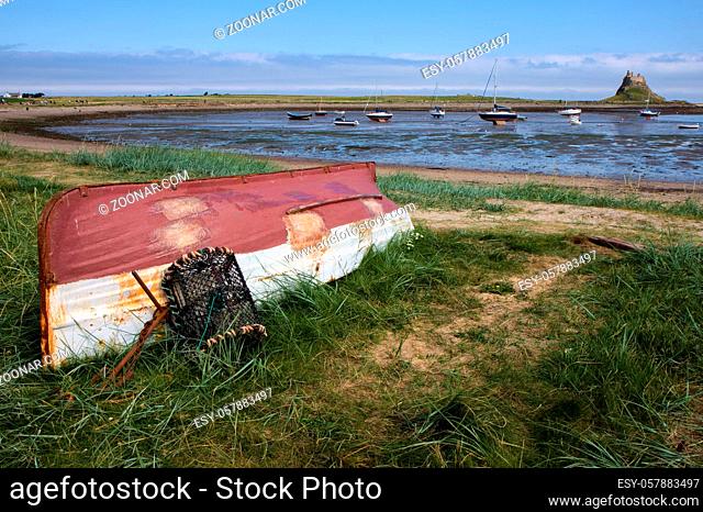 Upturned Rowing Boat on Holy Island