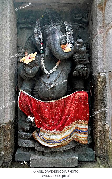 God Ganesha statue , Gangeshwari temple , Bhubaneswar , Orissa , India