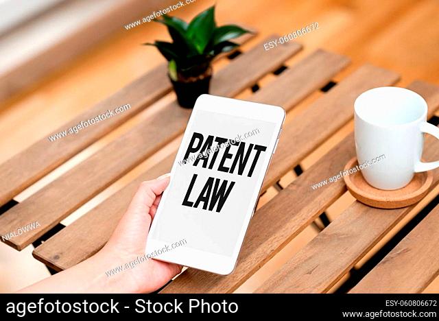 Inspiration showing sign Patent Law, Word for deals with an inventor s is exclusive right to use own invention Voice And Video Calling Capabilities Connecting...